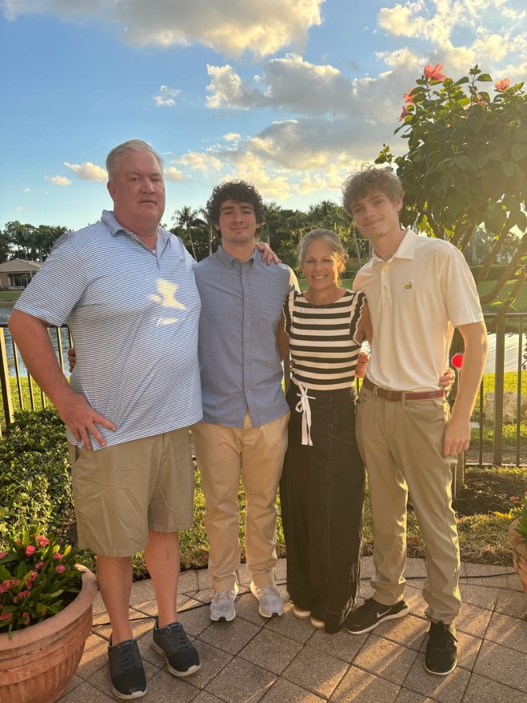 Ben Sachwitz with his family outdoors