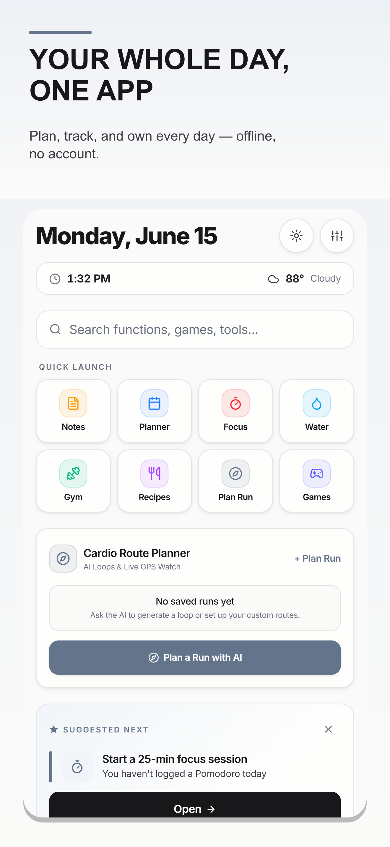 My Daily Tool iOS App Command Center